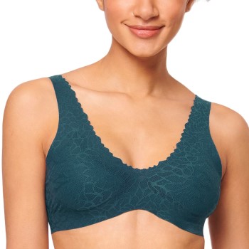 Sloggi Bh ZERO Feel Lace 2.0 Bralette Petrol Small Dame