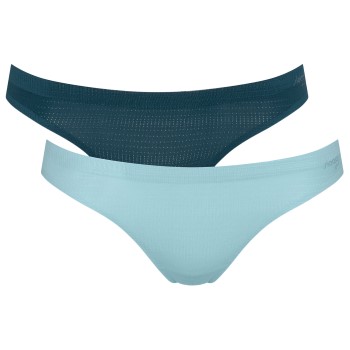 Sloggi Trusser 2P ZERO Motion Mini Brief Blå polyester Large Dame