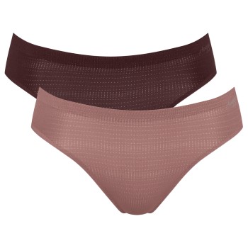 Sloggi Trusser 2P ZERO Motion Ultra High Leg Brief Brun polyester Large Dame