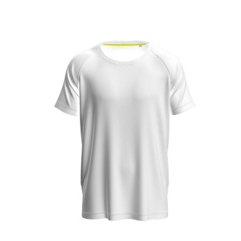 Stedman Active 140 Raglan For Men Hvid polyester Small Herre