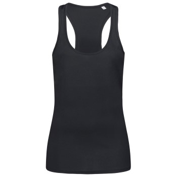 Se Stedman Active 140 Tank Sort polyester Small Dame ved Timarco