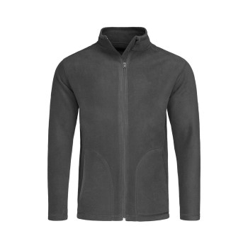 Stedman Active Fleece Jacket For Men Grå polyester Small Herre