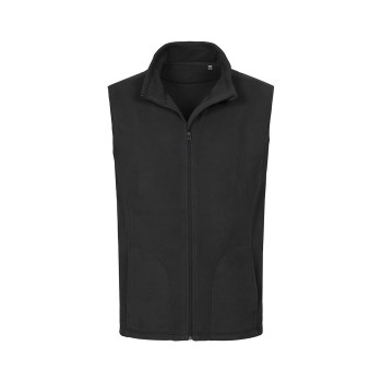 Stedman Active Fleece Vest For Men Sort polyester Small Herre