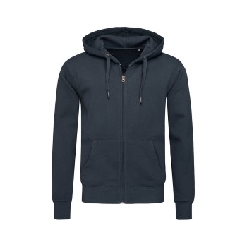 Se Stedman Active Hooded Sweatjacket For Men Mørkblå Small Herre ved Timarco