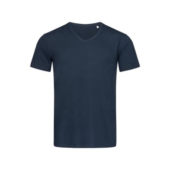 Stedman Ben V-neck For Men Marineblå ringspundet bomuld Small Herre