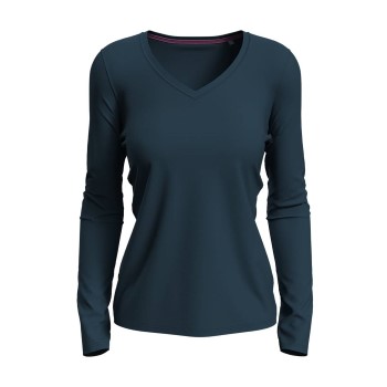 Stedman Claire V-neck Long Sleeve Marineblå ringspundet bomuld X-Large Dame