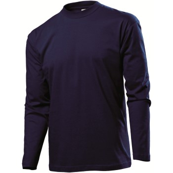 Se Stedman Classic Long Sleeve Men Mørkblå bomuld Medium Herre ved Timarco