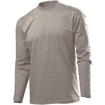 Se Stedman Classic Long Sleeve Men Mørkgrå  bomuld Small Herre ved Timarco