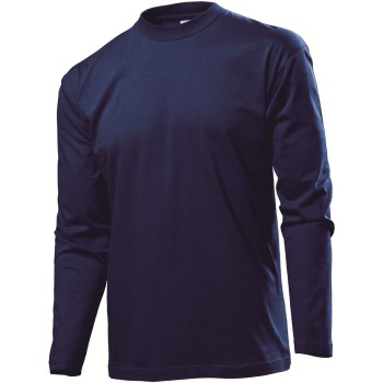 Se Stedman Classic Long Sleeve Men Marineblå bomuld Large Herre ved Timarco