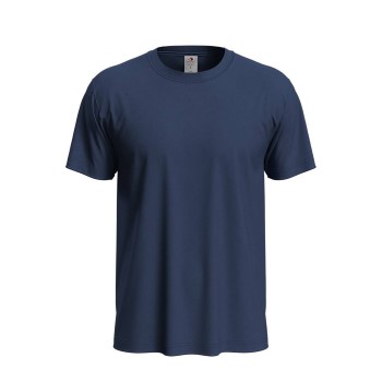 Se Stedman Classic T Organic Unisex Crew Neck Marineblå økologisk bomuld X-Large Herre ved Timarco