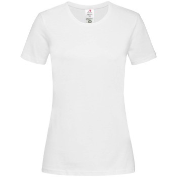 Se Stedman Classic T Organic Women Crew Neck Hvid økologisk bomuld Small Dame ved Timarco