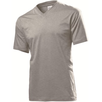 Stedman Classic V-Neck Men T-shirt Mørkgrå  bomuld Large Herre