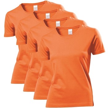 Se Stedman 4P Classic Women T-shirt Orange bomuld Large Dame ved Timarco