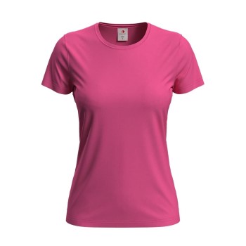 Se Stedman Classic Women T-shirt Mørkrosa  bomuld Large Dame ved Timarco