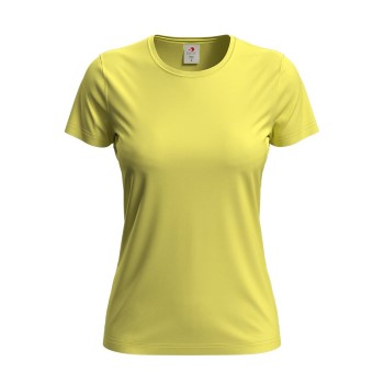 Se Stedman Classic Women T-shirt Gul bomuld Small Dame ved Timarco