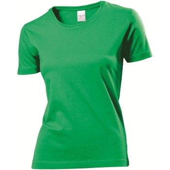 Se Stedman Classic Women T-shirt Grøn bomuld Medium Dame ved Timarco