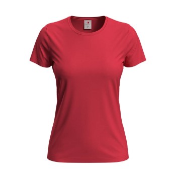 Se Stedman Classic Women T-shirt Rød bomuld Small Dame ved Timarco