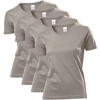 Se Stedman 4P Classic Women T-shirt Mørkgrå  bomuld Medium Dame ved Timarco