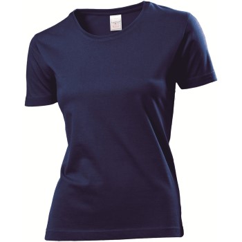 Stedman Classic Women T-shirt Marineblå bomuld Medium Dame