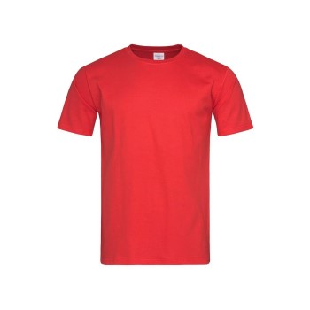 Se Stedman Classic-T Fitted For Men Rød bomuld Medium Herre ved Timarco