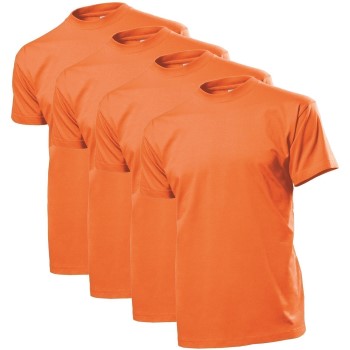 Stedman 4P Comfort Men T-shirt Orange bomuld Large Herre