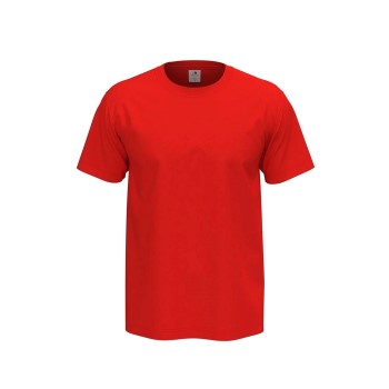 Stedman Comfort Men T-shirt Rød bomuld Small Herre