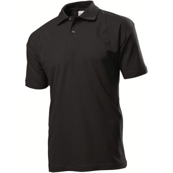 Stedman Polo Men Sort bomuld Medium Herre