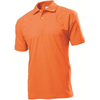 Se Stedman Polo Men Orange bomuld Medium Herre ved Timarco