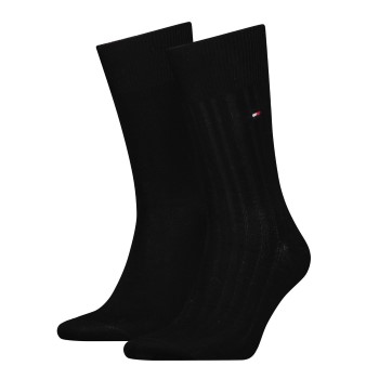 Tommy Hilfiger Legwear Tommy Hilfiger Strømper 2P Fil D Ecosse Rib Socks Sort Str 43/46 Herre