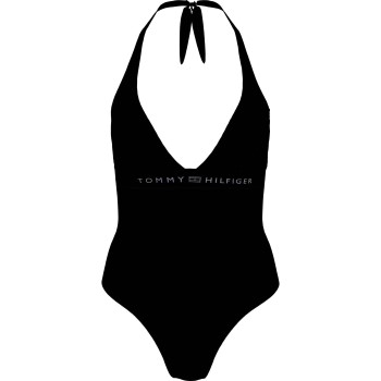 Tommy Hilfiger Halter One Piece Swimsuit Sort Medium Dame