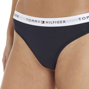 Tommy Hilfiger Trusser LOGO Waistband Thong Mørkblå Small Dame