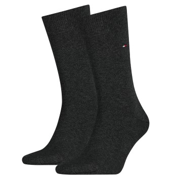 Tommy Hilfiger Legwear Tommy Hilfiger Strømper 2P Men Classic Sock Mørkgrå  Str 43/46 Herre