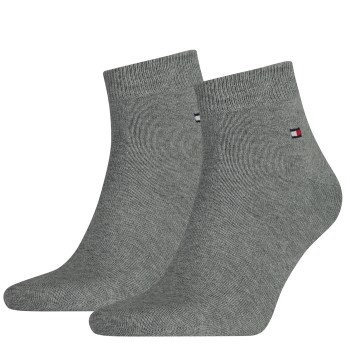 Tommy Hilfiger Legwear Tommy Hilfiger Strømper 2P Men Quarter Sock Grå Str 43/46 Herre