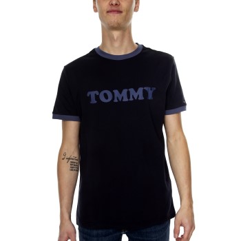 Tommy Hilfiger Sleep CN SS Tee Logo Shirt Mørkblå bomuld Medium Herre