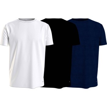 Tommy Hilfiger 3P Stretch Cotton T-shirt Sort/Blå bomuld Large Herre