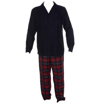 Tommy Hilfiger Tommy  Flannel Pyjama Blå/Rød bomuld Large Herre