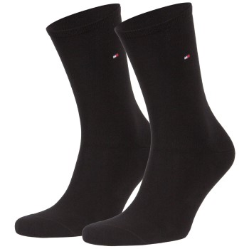 Tommy Hilfiger Legwear Tommy Hilfiger Strømper 2P Women Classic Casual Socks Sort Str 39/42 Dame