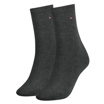 Tommy Hilfiger Legwear Tommy Hilfiger Strømper 2P Women Classic Casual Socks Antracit Str 35/38 Dame