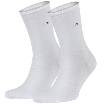 Tommy Hilfiger Legwear Tommy Hilfiger Strømper 2P Women Classic Casual Socks Hvid Str 35/38 Dame