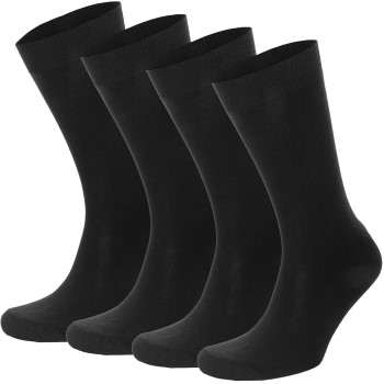 Topeco Strømper 4P Men Socks Plain Sort Str 45/48 Herre