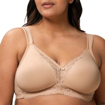 Triumph Bh Modern Lace Cotton Soft Bra Beige A 75 Dame