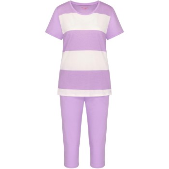 Se Triumph Pyjama Set X 01 Hvid/Violet bomuld 36 Dame ved Timarco