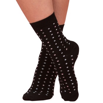 Trofé Trofe Bamboo Small Dot Socks Strømper Sort Str 39/42 Dame