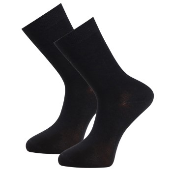 Trofé Trofe Bamboo Socks Strømper 2P Sort Str 43/46 Dame