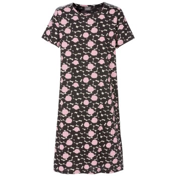 Trofé Trofe Bold Dots Shortsleeve Nightdress Sort mønstret Large Dame