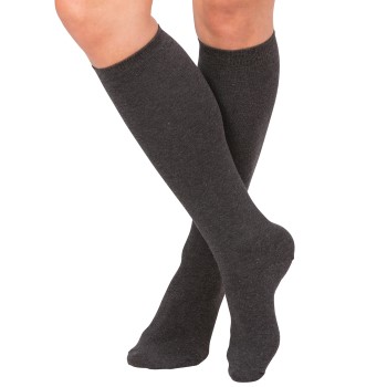 Trofé Trofe Cotton Knee Socks Strømper Grå Str 39/42 Dame