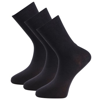 Trofé Trofe Cotton Socks Strømper 3P Sort Str 35/38 Dame