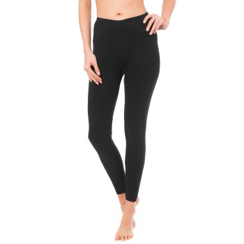 Trofé Trofe Leggings With Lace Trim Sort bomuld Small Dame