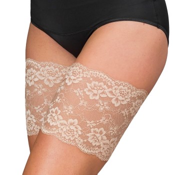 Trofé Trofe Thigh Lace Strømpebukser Beige polyamid Small Dame