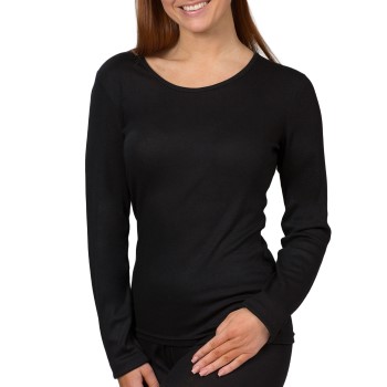 Trofé Trofe Wool Bamboo Solids Longsleeve Top Sort X-Large Dame